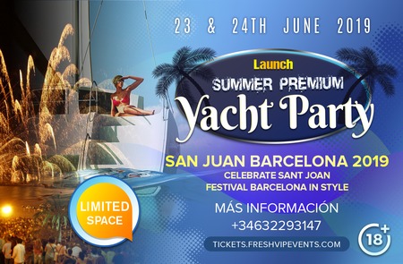 San Joan Festival Barcelona Day Yacht Beach Night Festival